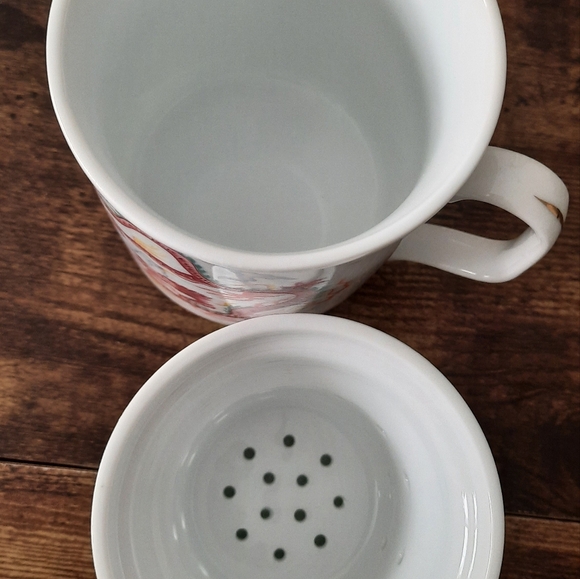 Asian Themed DRAGON Porcelain Tea Cup Diffuser 3-Piece. Cup, Lid, and Strainer - Picture 6 of 8